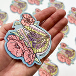 Floral Breast Vinyl Sticker