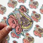 Floral Breast Vinyl Sticker