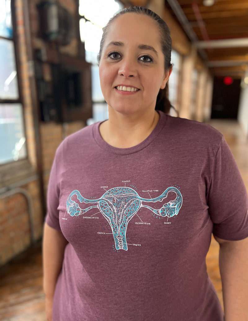 Labeled Uterus Unisex T.Shirt