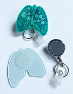 Lungs Badge Reel - Green & Teal