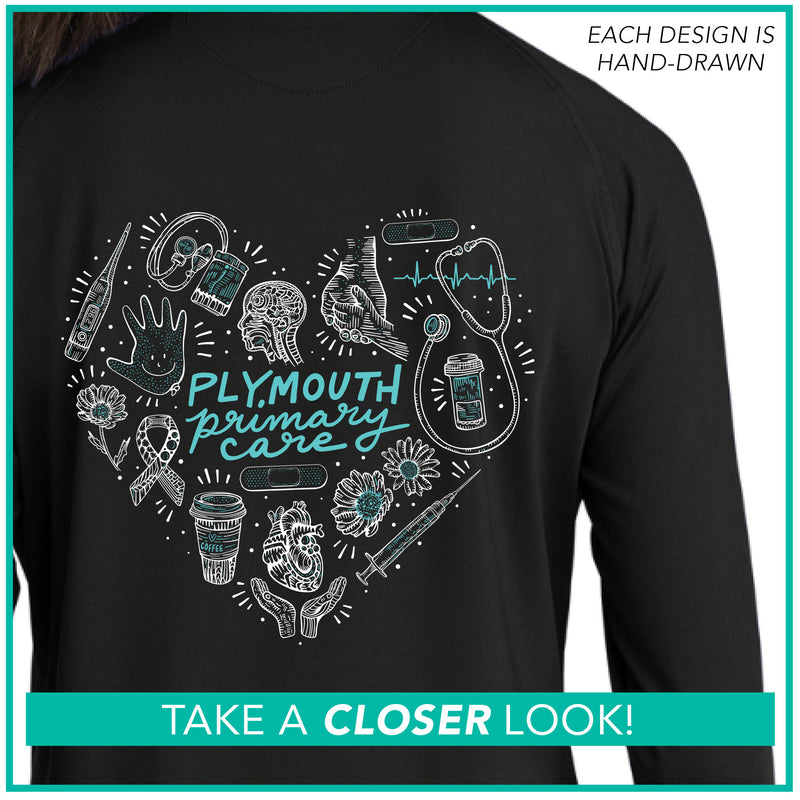 Plymouth Primary Care / Heart Collage / Quarter Zip Pullover Pre-Order