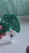 Lungs Badge Reel - Green & Teal