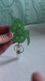 Kidney Badge Reel - Green & Teal